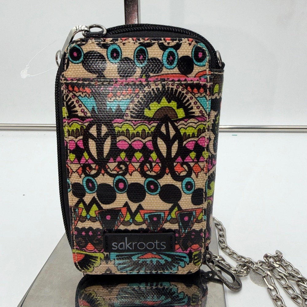 Sakroots Artist Circle Smartphone Crossbody Wallet Tribal Peace Print Multi